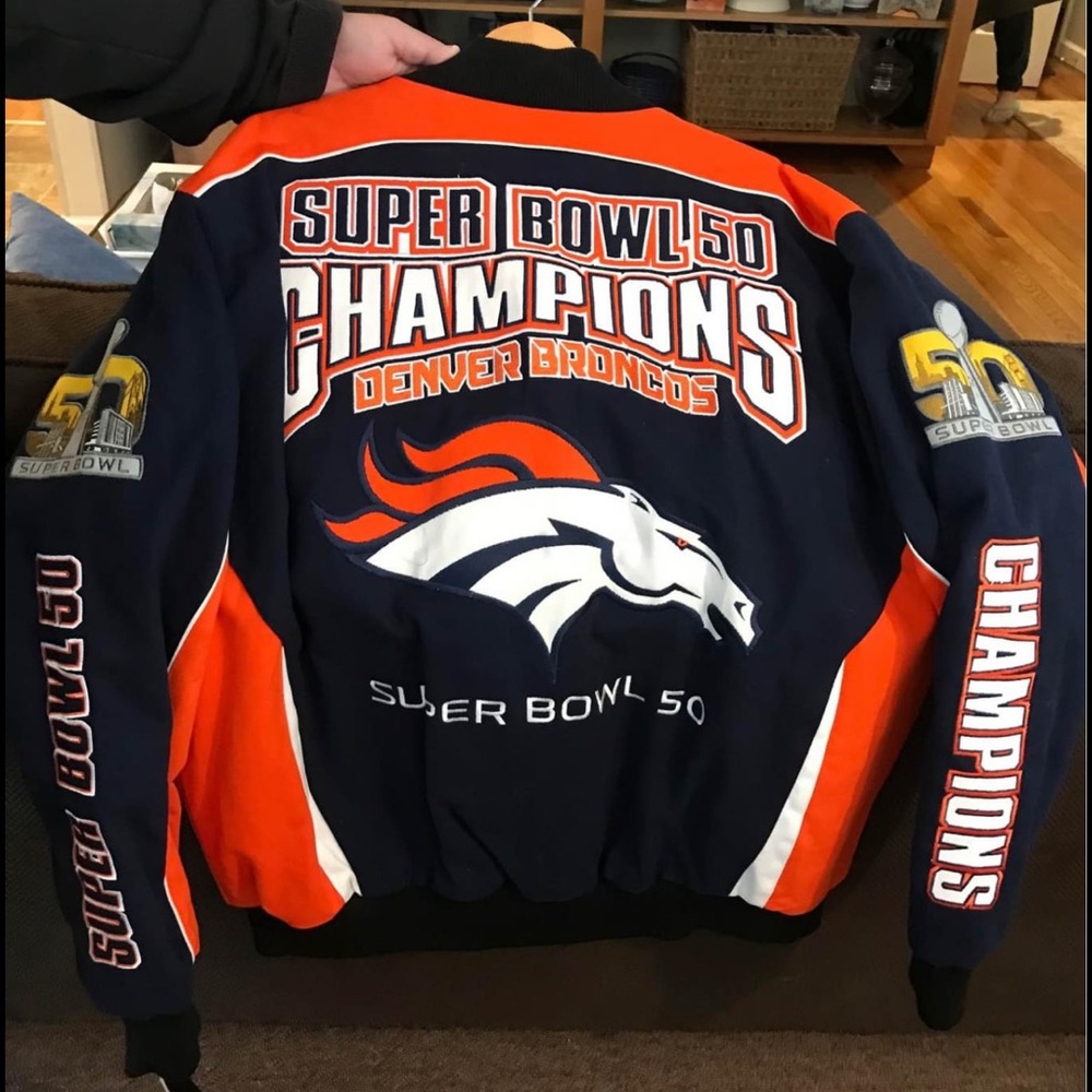 Men’s 3XL Quilted Winter Jacket. Broncos SuperBowl jacket